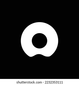 O modern minimalist tech logo, O wave logo