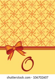 O monogram invitation card vector