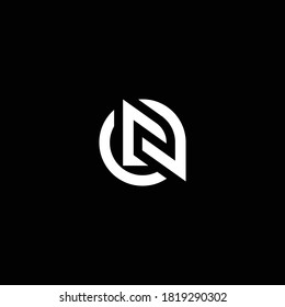 O N or N O abstract outstanding professional business logo. Awesome artistic company branding in different colors illustration logo