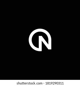 O N or N O abstract outstanding professional business logo. Awesome artistic company branding in different colors illustration logo