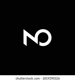 O N or N O abstract outstanding professional business logo. Awesome artistic company branding in different colors illustration logo