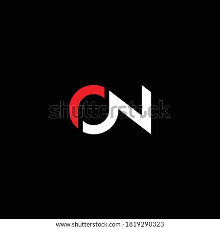 O N or N O abstract outstanding professional business logo. Awesome artistic company branding in different colors illustration logo