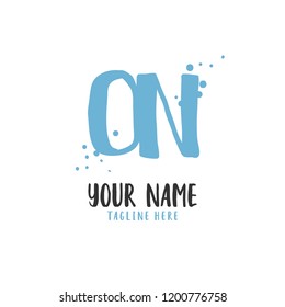 O N Handwritten logo template