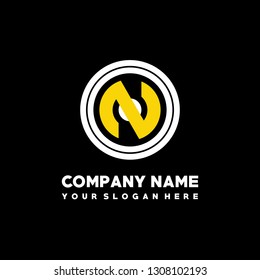O N initial letter, modern logo design template vector
