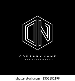 O N initial letter, modern logo design template vector