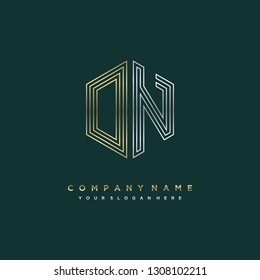 O N initial letter, modern logo design template vector