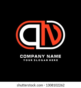 O N initial letter, modern logo design template vector