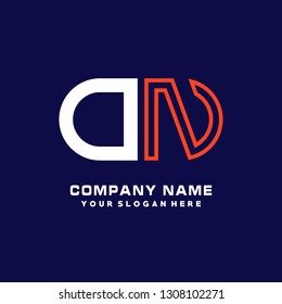 O N initial letter, modern logo design template vector
