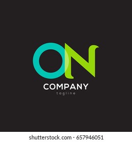 O N joint logo icon vector template 