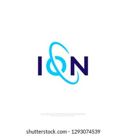 I O N Logo Design Template. Creative Sign. Universal Vector Icon. - Vector