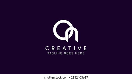 O, N, ON Abstract logo design template. Creative initial letters ON lowercase vector monogram icon.
