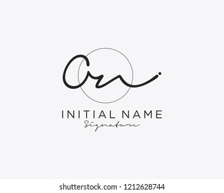 O N Signature initial logo template vector