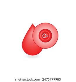 O donante universal negativo. Donación de sangre. Ilustración vectorial.