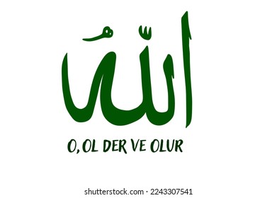 O, Ol Der ve Olur template design text translate:  Says Be and Happens