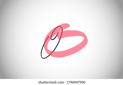 O OO alphabet logo icon. Two types of letter design for company and business corporate identity in pink and black color