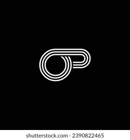 O or OP abstract outstanding professional business awesome artistic branding company different colors illustration logo or icon design.