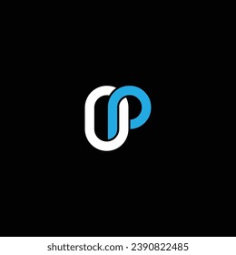 O or OP abstract outstanding professional business awesome artistic branding company different colors illustration logo or icon design.