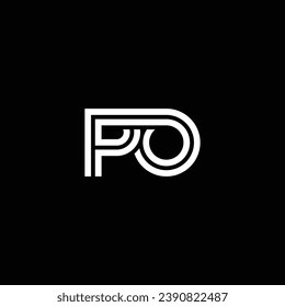 O or OP abstract outstanding professional business awesome artistic branding company different colors illustration logo or icon design.