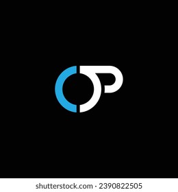 O or OP abstract outstanding professional business awesome artistic branding company different colors illustration logo or icon design.