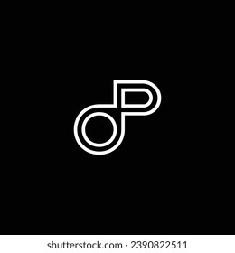 O or OP abstract outstanding professional business awesome artistic branding company different colors illustration logo or icon design.