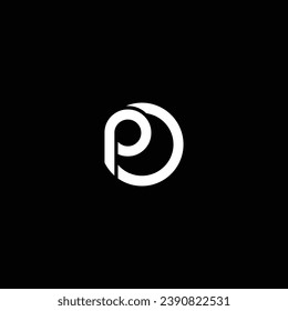 O or OP abstract outstanding professional business awesome artistic branding company different colors illustration logo or icon design.