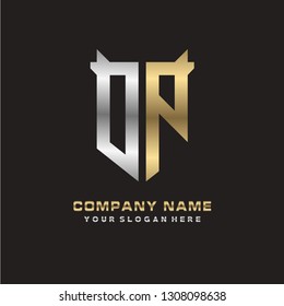 O P initial letter, modern logo design template vector
