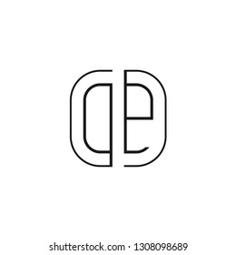 O P initial letter, modern logo design template vector