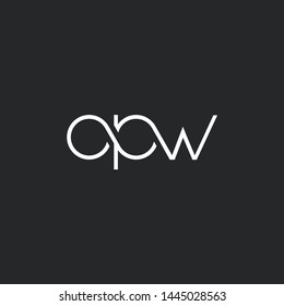 O P W letters Joint logo icon vector for business card and corporate identity.