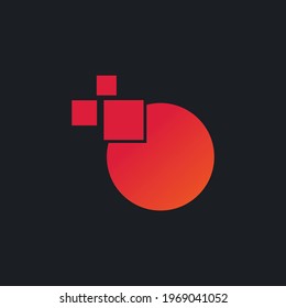 Plantilla de diseño de logotipo de O Pixel