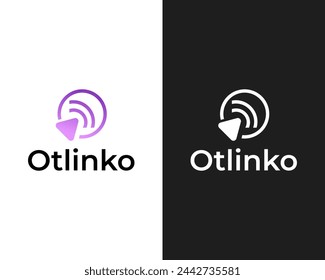 O play logo and Wifi Connection logo creative icon template company branding
