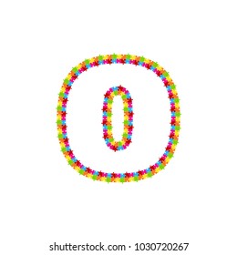 O Puzzle Letter Logo Icon Design