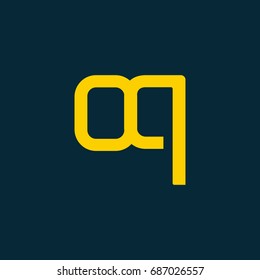 O Q joint letter logo design template