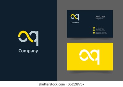 O & Q Letter logo, with Business card template
