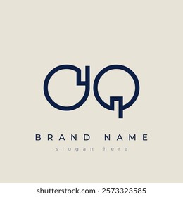 O and Q logo design. OQ abstract Letters Logo Monogram. This logo design is the process of creating a visual symbol that represents a brand, company, or individual.