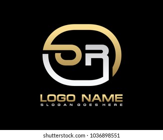 O R Initial circle logo template vector