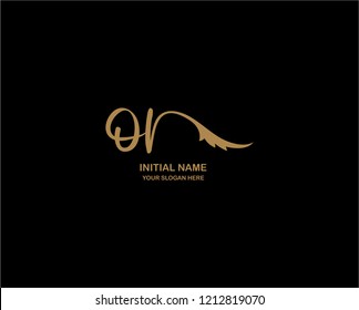 O R Initial Handwriting Logo Template