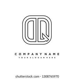 O R initial letter, modern logo design template vector