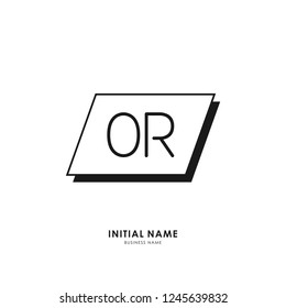O R OR Initial logo letter with minimalist concept. Vector with scandinavian style logo.