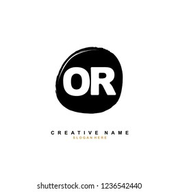 O R OR Initial logo template vector. Letter logo concept