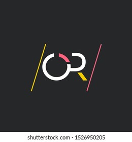 O R joint logo design vector template