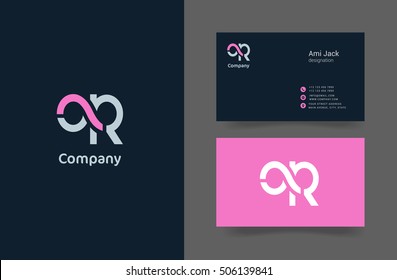 O & R Letter logo, with Business card template
