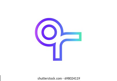 OR O R letter logo combination alphabet vector creative company icon design template modern  pink blue contour line art
