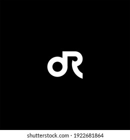 O R letter logo vector design on black color background. OR monogram