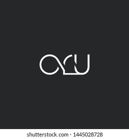 O R U letters Joint logo icon vector for business card and corporate identity.