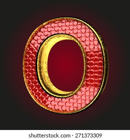 o red letter with gold