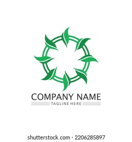 El negocio del logotipo del anillo y el vector del diseño del logotipo del círculo
