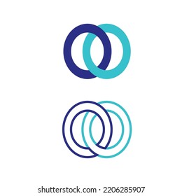 O ring logo business and circle logo design vector