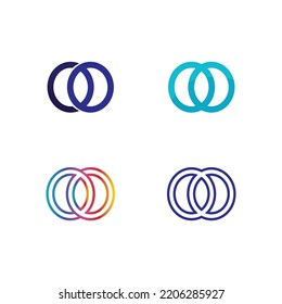 O ring logo business and circle logo design vector