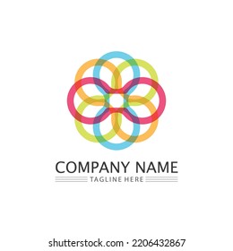 O ring logo business and circle logo design vector