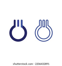 O ring logo business and circle logo design vector